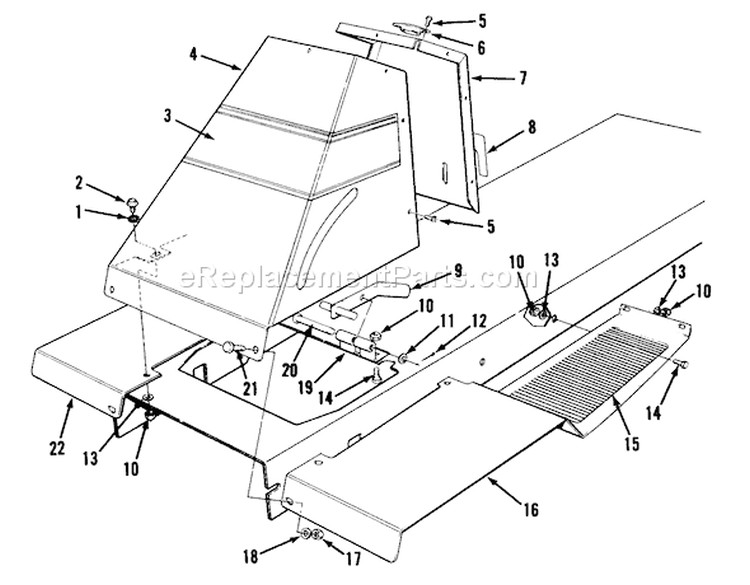 Front Tower Assembly Diagram and Parts List for 56145 0000001-0999999 - 1990 Toro Lawn Tractor