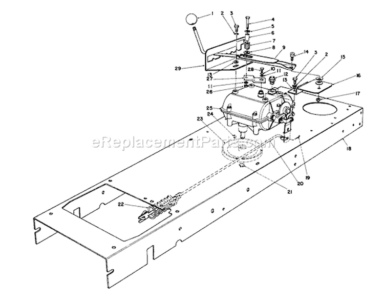 Transmission Linkage Assembly Diagram and Parts List for 56150 8000001-8999999 - 1988 Toro Lawn Tractor