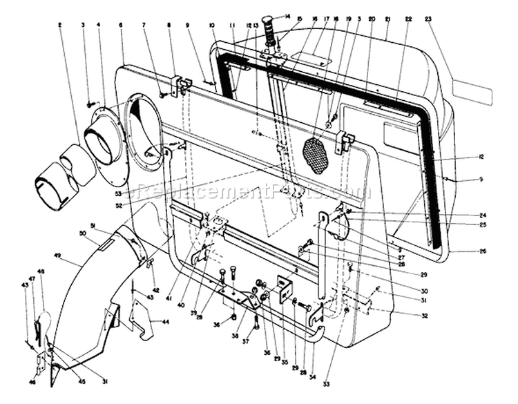 Easy-Empty Grass Catcher Model 59111 Diagram and Parts List for 56150 8000001-8999999 - 1988 Toro Lawn Tractor