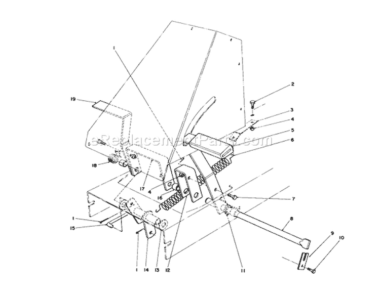 Brake & Clutch Assembly Diagram and Parts List for 56150 9000001-9999999 - 1989 Toro Lawn Tractor