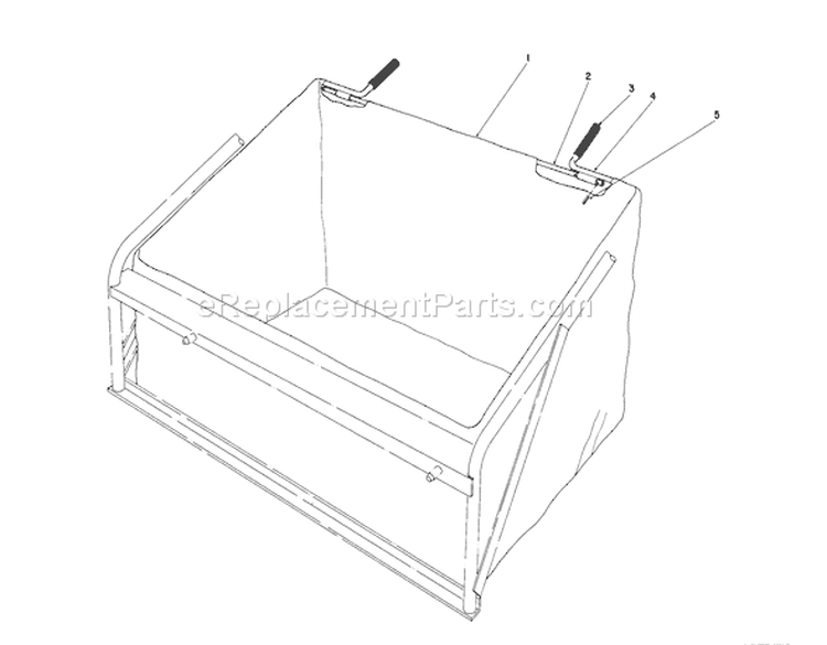 Leaf Bag Model 59123 Diagram and Parts List for 56150 9000001-9999999 - 1989 Toro Lawn Tractor