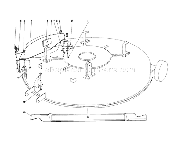 Mulcher Kit Model 59155 Diagram and Parts List for 56150 9000001-9999999 - 1989 Toro Lawn Tractor