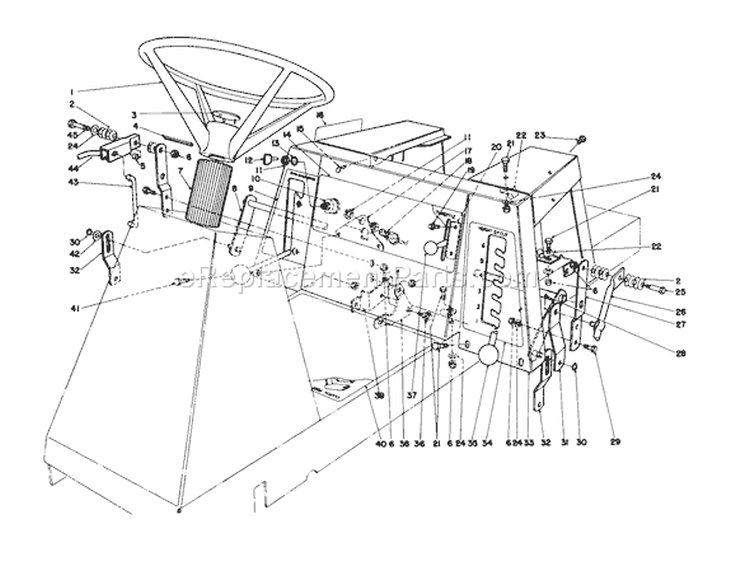 Steering Wheel & Linkage Assembly Diagram and Parts List for 56150 9000001-9999999 - 1989 Toro Lawn Tractor