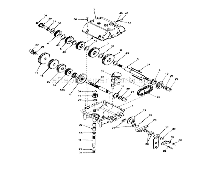 Transmission Model 770a Diagram and Parts List for 56150 9000001-9999999 - 1989 Toro Lawn Tractor