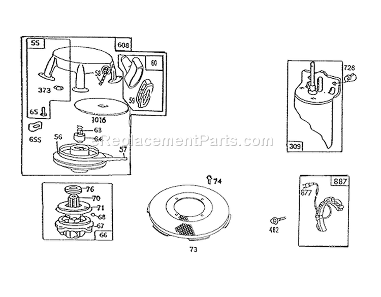 Rewind-Briggs & Stratton No. 286707-0119-01 Diagram and Parts List for 56176 1000001-1999999 - 1991 Toro Lawn Tractor