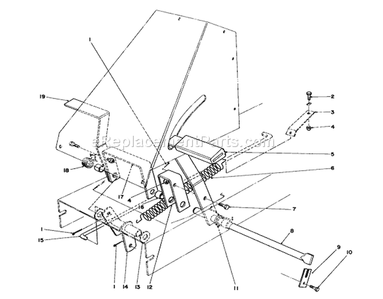 Brake & Clutch Assembly Diagram and Parts List for 56177 1000001-1999999 - 1991 Toro Lawn Tractor