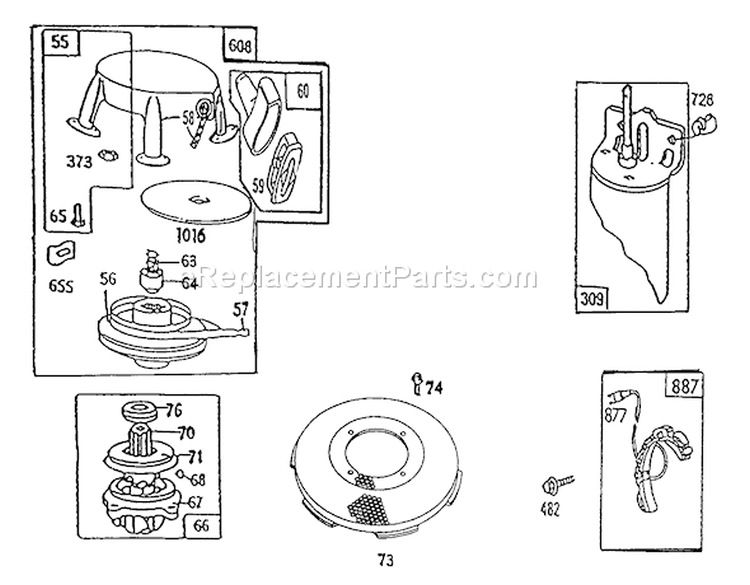Rewind-Briggs & Stratton No. 286707-0119-01 Diagram and Parts List for 56177 1000001-1999999 - 1991 Toro Lawn Tractor