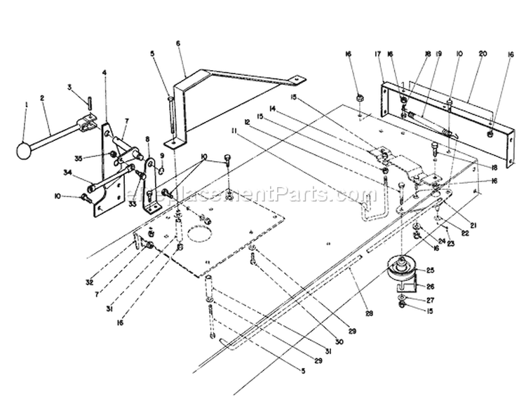 Traction Assembly Diagram and Parts List for 56177 1000001-1999999 - 1991 Toro Lawn Tractor
