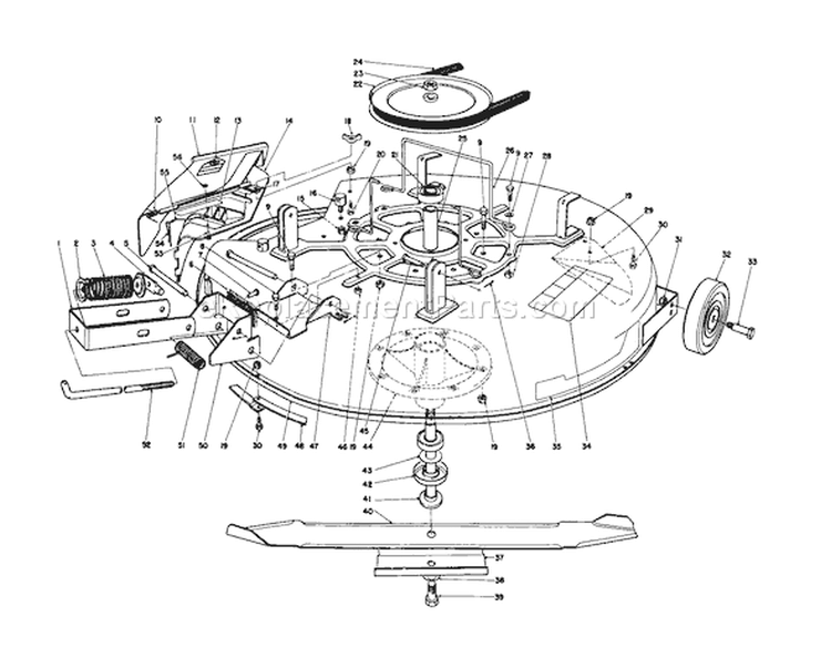 Mower Assembly-Recycler Diagram and Parts List for 56190 1000001-1999999 - 1991 Toro Lawn Tractor