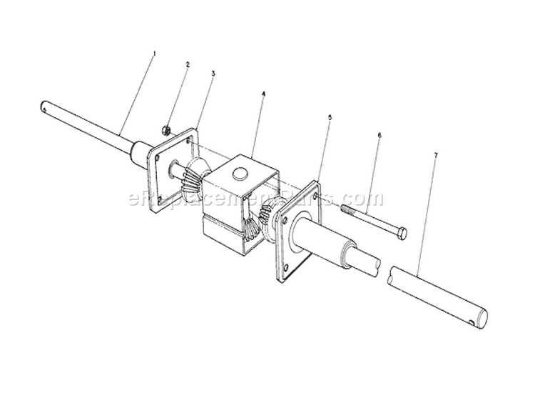 Differential Assembly Diagram and Parts List for 56190 1000001-1999999 - 1991 Toro Lawn Tractor
