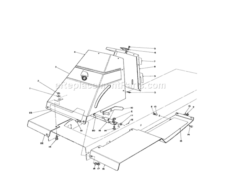 Front Tower Assembly Diagram and Parts List for 56190 1000001-1999999 - 1991 Toro Lawn Tractor