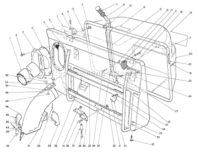 Easy-EmptyT Grass Catcher Model 59176 Diagram and Parts List for 56190 2000001-2999999 - 1992 Toro Lawn Tractor