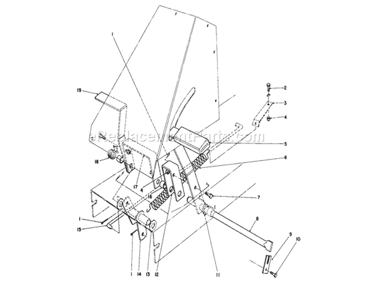Brake & Clutch Assembly Diagram and Parts List for 56185 1000001-1999999 - 1991 Toro Lawn Tractor