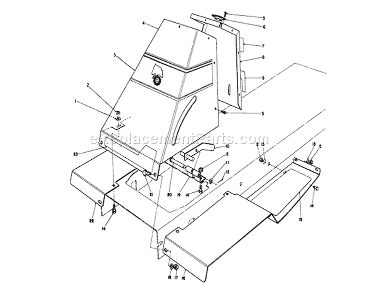 Front Tower Assembly Diagram and Parts List for 56185 1000001-1999999 - 1991 Toro Lawn Tractor