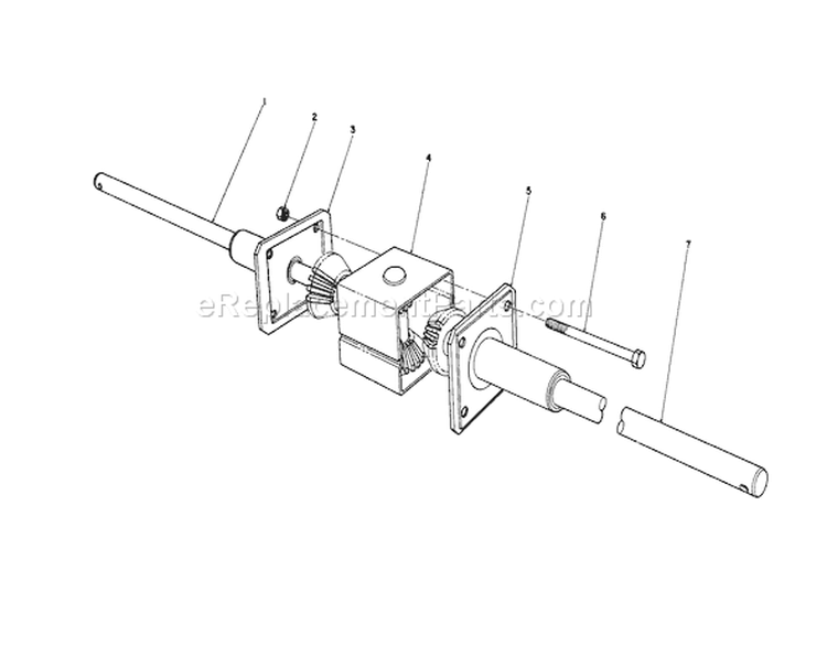 Differential Assembly Diagram and Parts List for 56185 1000001-1999999 - 1991 Toro Lawn Tractor