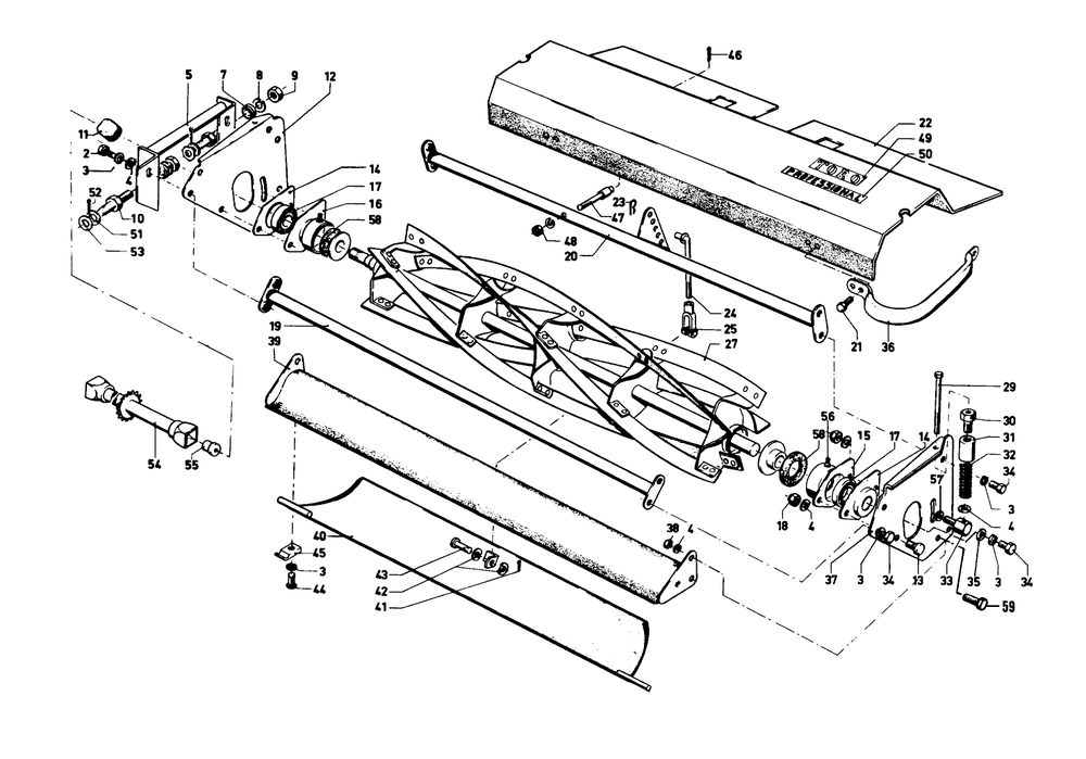 Wing Mower Reel Assembly Diagram and Parts List for 3104 3000001 - 3999999 Toro Lawn Tractor Accessories