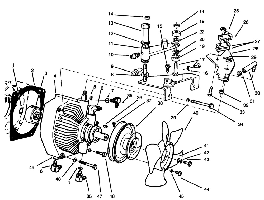 Transmission Assembly Diagram and Parts List for 30610 591300 - 599999 Toro Lawn Tractor