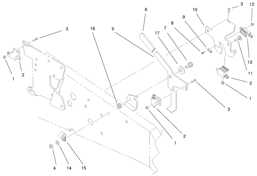 Upper Parking Brake Assembly Diagram and Parts List for 73560 8900001 - 8999999 Toro Lawn Tractor