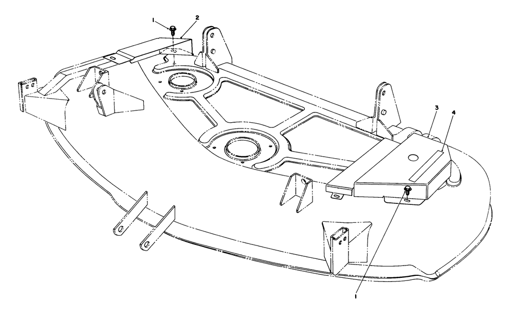 44" Cutting Deck Model No. 55660 (Optional) (Continued) Diagram and Parts List for 55620 9000001 - 9999999 Toro Lawn Tractor