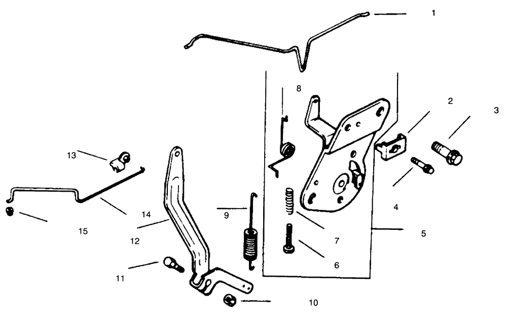 Engine Controls Diagram and Parts List for 30157 690001 - 691407 Toro Lawn Tractor Accessories