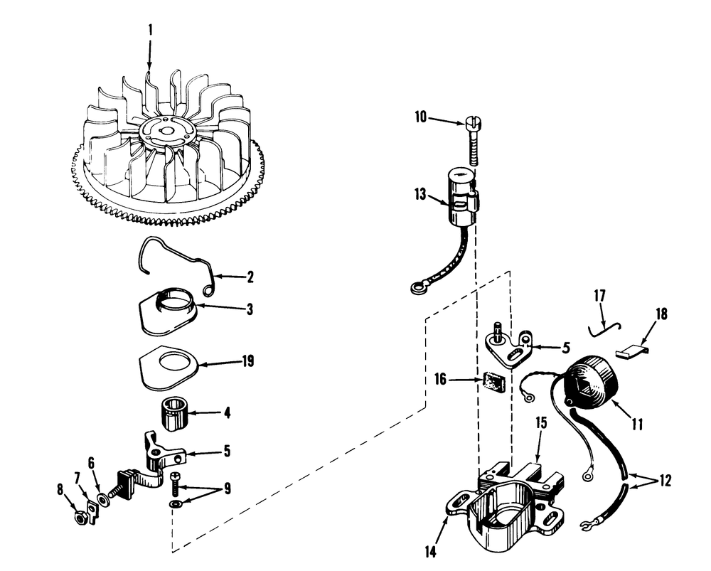Magneto Assembly Model No. 610694a Diagram and Parts List for 31660 2000001 - 2999999 Toro Snow Blower