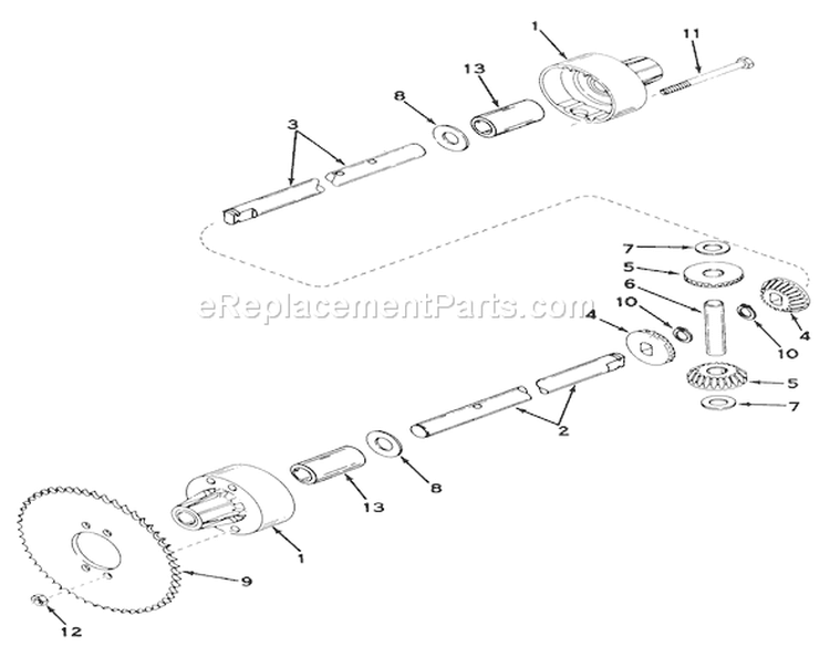 Differential Model 120 Diagram and Parts List for 57051 9000001-9999999 - 1969 Toro Lawn Tractor