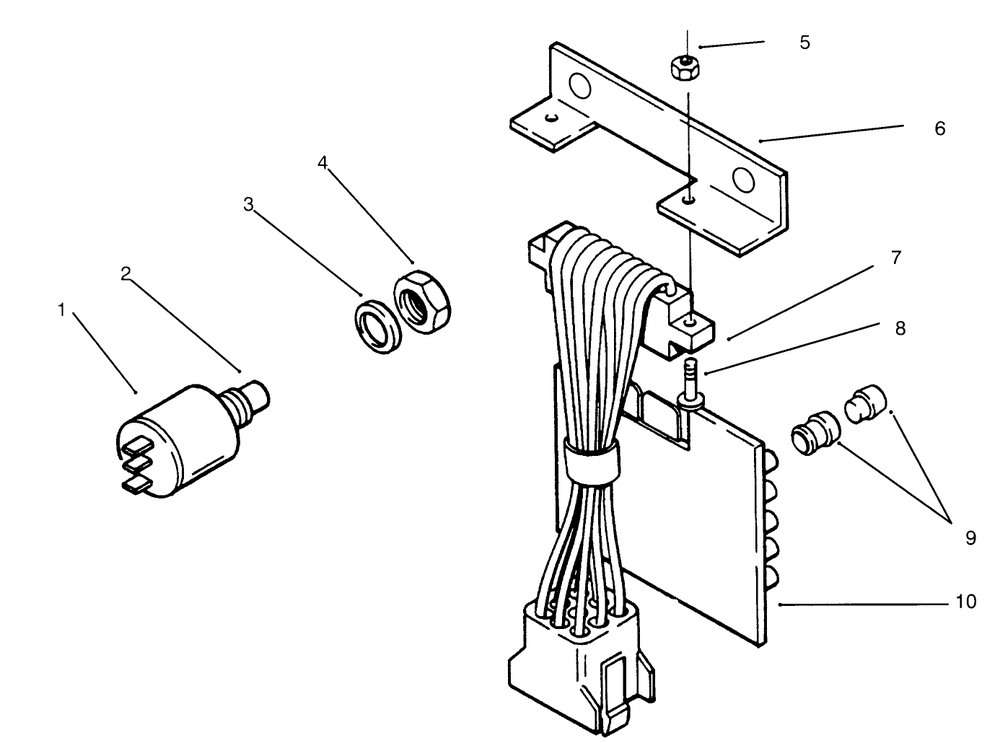 Electrical System Diagram and Parts List for 73362 6900001 - 6999999 Toro Lawn Tractor