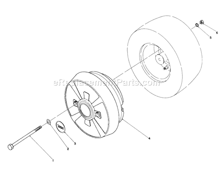 Wheel Weight Kit Diagram and Parts List for 57354 6000001-6999999 - 1986 Toro Lawn Tractor