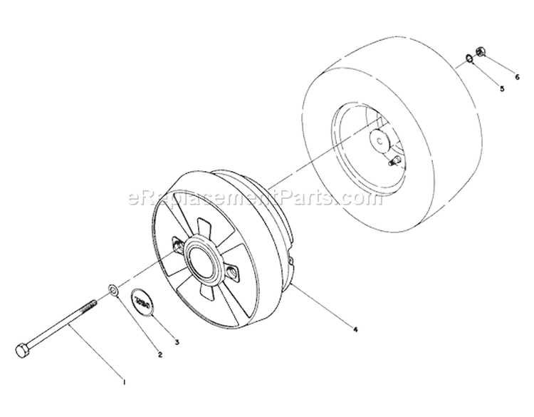 Wheel Weight Kit Diagram and Parts List for 57354 7000001-7999999 - 1987 Toro Lawn Tractor