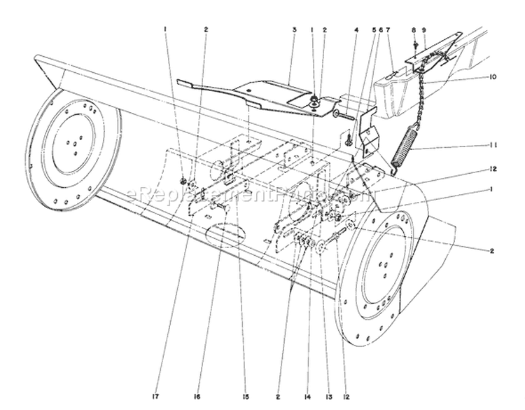 Page D Diagram and Parts List for 57356 0000001-0999999 - 1980 Toro Lawn Tractor