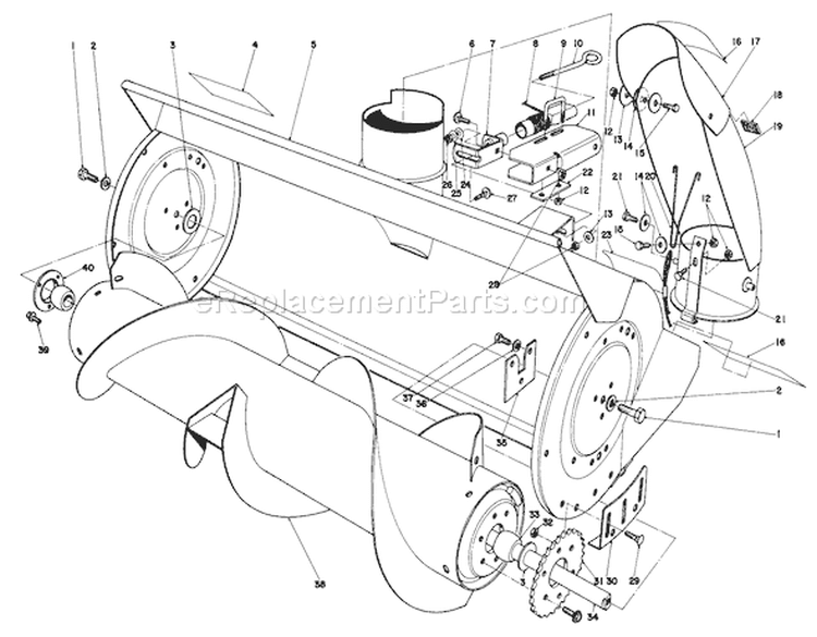 Page E Diagram and Parts List for 57356 0000001-0999999 - 1980 Toro Lawn Tractor