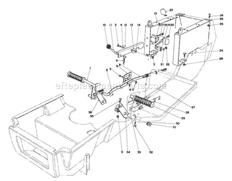 Page G Diagram and Parts List for 57356 0000001-0999999 - 1980 Toro Lawn Tractor