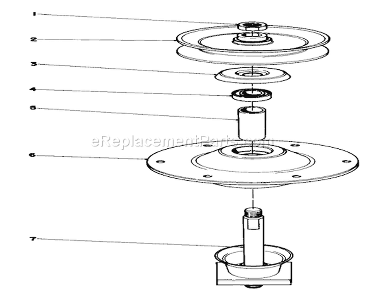 Spindle Assembly Diagram and Parts List for 57356 8000001-8999999 - 1978 Toro Lawn Tractor