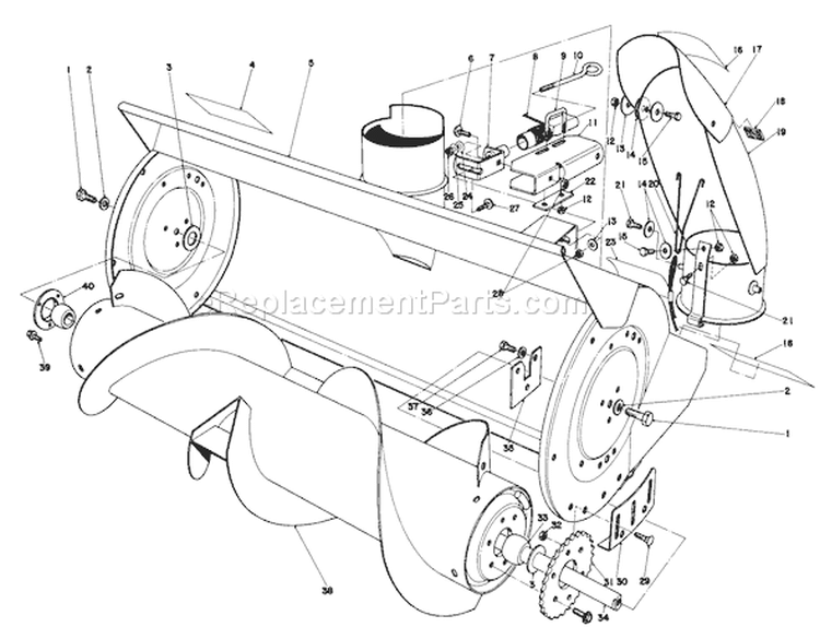 Page E Diagram and Parts List for 57356 1000001-1999999 - 1981 Toro Lawn Tractor