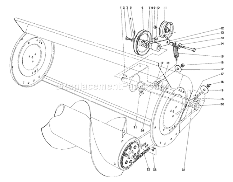 Page C Diagram and Parts List for 57356 2000001-2999999 - 1982 Toro Lawn Tractor