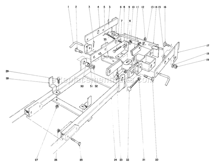 36" Snowthrower Attachment Model 59136 Diagram and Parts List for 57356 3000001-3999999 - 1983 Toro Lawn Tractor