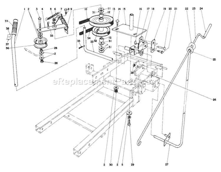 Page B Diagram and Parts List for 57356 3000001-3999999 - 1983 Toro Lawn Tractor