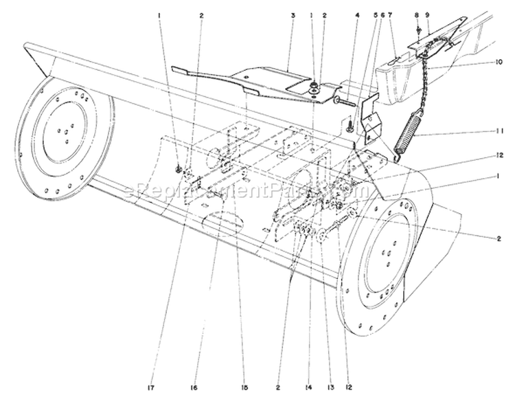 Page D Diagram and Parts List for 57356 3000001-3999999 - 1983 Toro Lawn Tractor