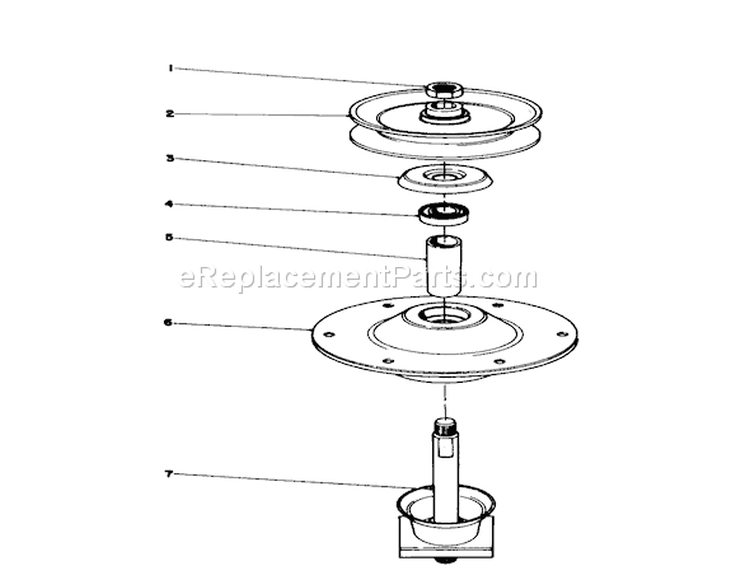 Spindle Assembly Diagram and Parts List for 57357 4000001-4999999 - 1984 Toro Lawn Tractor