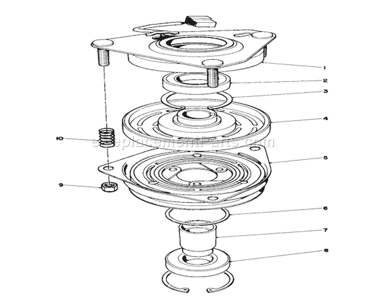 Clutch Assembly No. 44-0770 Diagram and Parts List for 57357 4000001-4999999 - 1984 Toro Lawn Tractor
