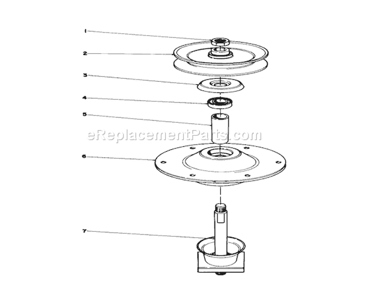 Spindle Assembly Diagram and Parts List for 57357 5000001-5999999 - 1985 Toro Lawn Tractor