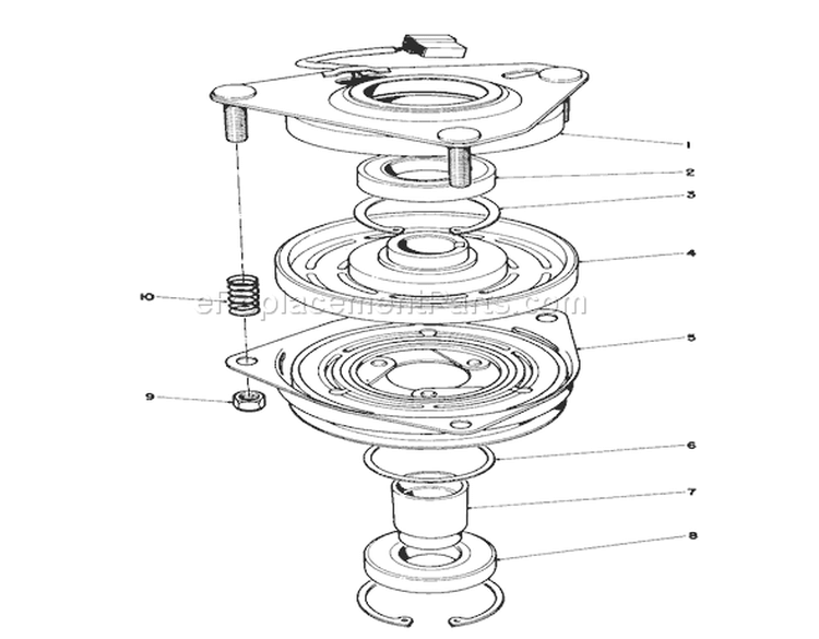 Clutch Assembly No. 44-0770 Diagram and Parts List for 57357 5000001-5999999 - 1985 Toro Lawn Tractor