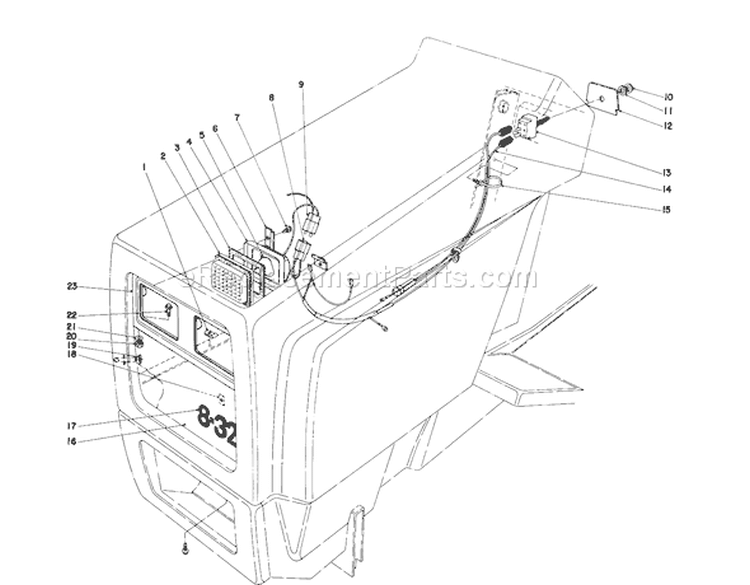 Headlight Kit No. 38-5760 Diagram and Parts List for 57300 0000001-0999999 - 1980 Toro Lawn Mower