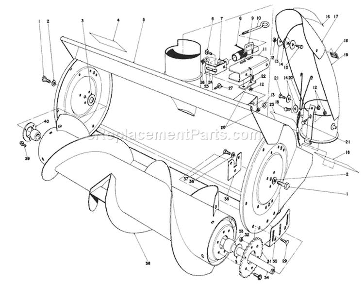 Page E Diagram and Parts List for 57300 1000001-1999999 - 1981 Toro Lawn Tractor