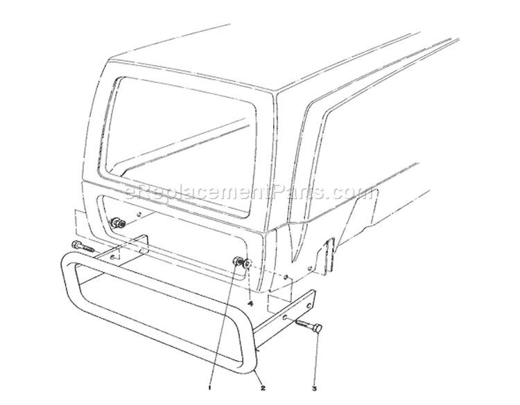 Easy-EmptyGrass Catcher Model 59111 Diagram and Parts List for 57360 2000001-2999999 - 1982 Toro Lawn Tractor