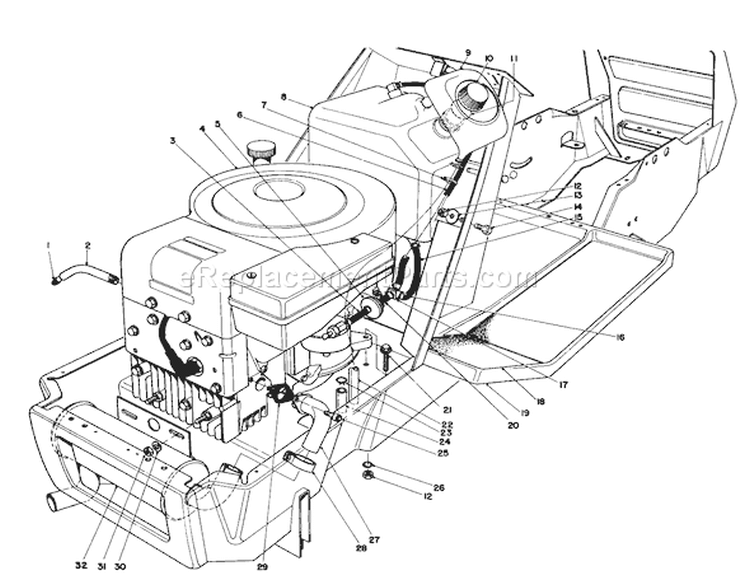 Page O Diagram and Parts List for 57300 4000001-4999999 - 1984 Toro Lawn Tractor