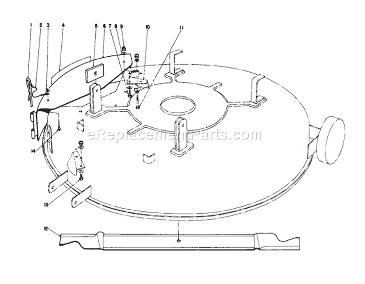 Mulcher Kit Model 59155 (optional) Diagram and Parts List for 57360 7000001-7999999 - 1987 Toro Lawn Tractor