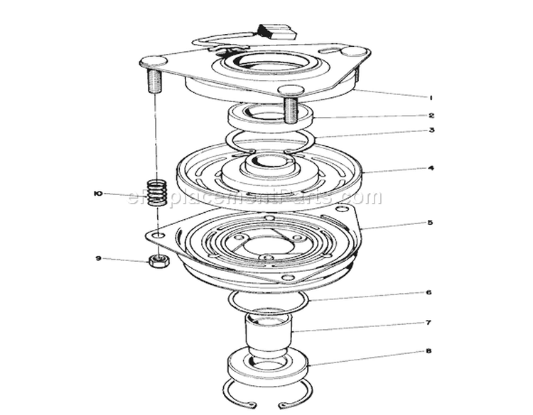 Clutch Assembly No. 44-0770 Diagram and Parts List for 57360 7000001-7999999 - 1987 Toro Lawn Tractor