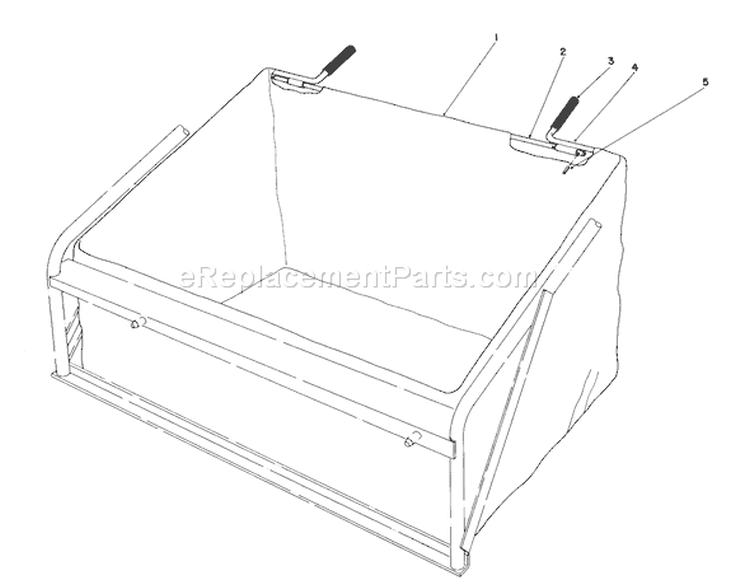 Leaf Bag Model 59123 (for Use On Twin Bagger Grass Catcher)(optional) Diagram and Parts List for 57365 6000001-6999999 - 1986 Toro Lawn Tractor