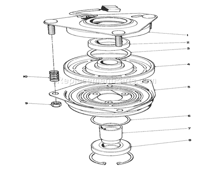 Clutch Assembly No. 46-0770 Diagram and Parts List for 57365 7000001-7999999 - 1987 Toro Lawn Tractor